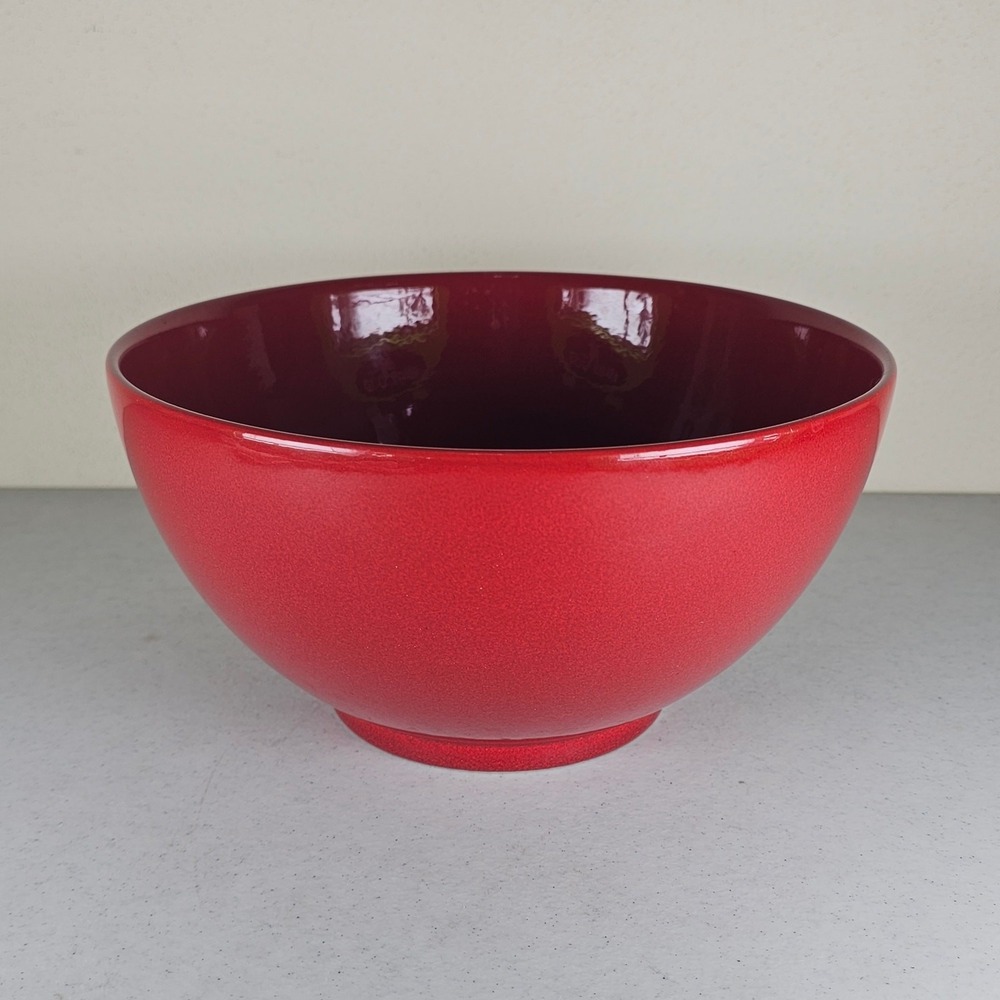 Waechtersbach Germany Red Mixing Salad Serving Bowl 9" Ceramic Vintage